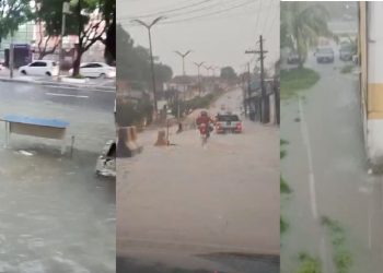 Forte chuva em Manaus causa alagamentos e riscos de desabamento em várias áreas