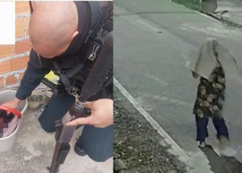 Mãe cobre o rosto com toalha e abandona bebê recém-nascida dentro de um balde