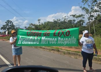 IRANDUBA DIZ NÃO AO LIXÃO! – Moradores protestam na estrada