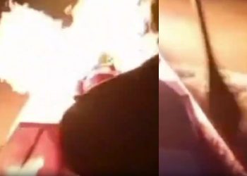 Motor de voadeira pega fogo com mulheres a bordo no interior do Amazonas; vídeo mostra desespero