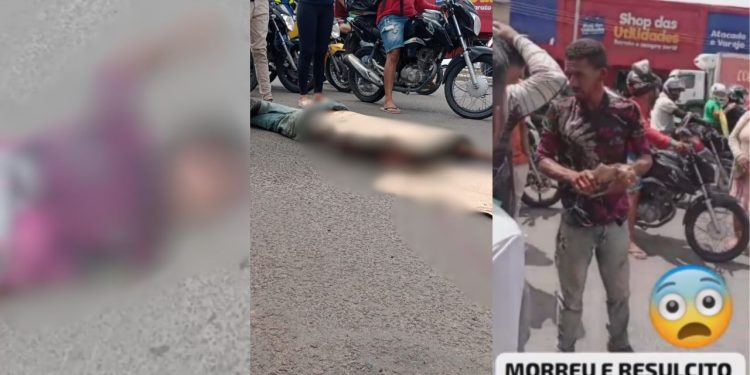 Após ser dado como morto e sangrar na pista, homem levanta e andar normalmente em Manaus