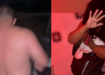 ‘Que vergonha!’: vídeo mostra mulher flagrando o marido com amante em motel no AM