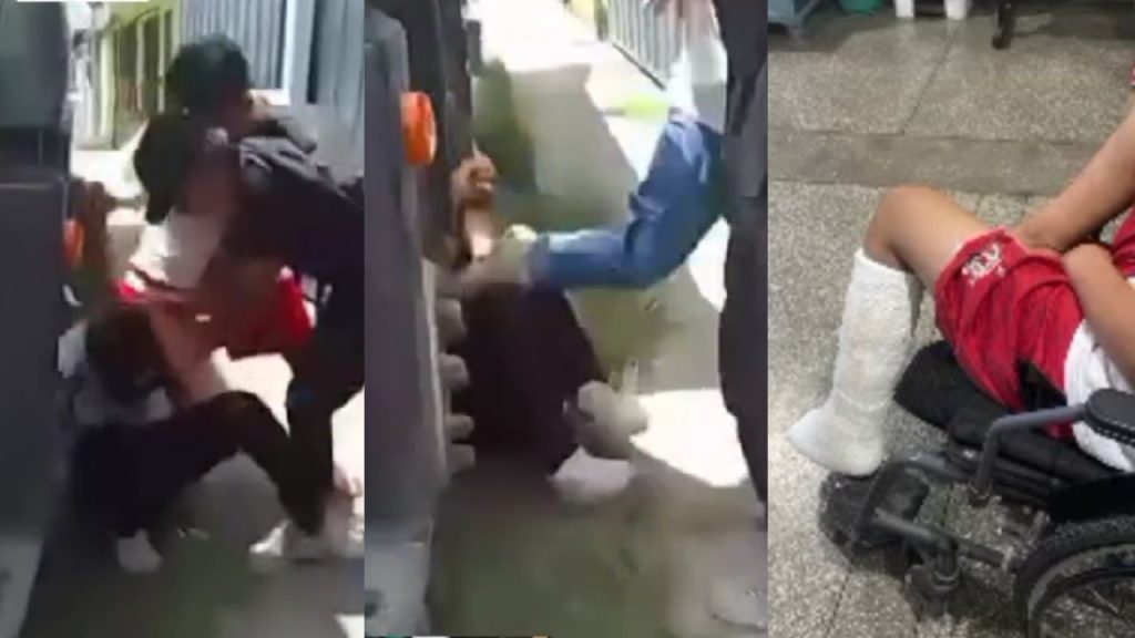 Vídeo: Após ser cercado, estudante de 16 anos leva chutes e socos no Jorge Teixeira