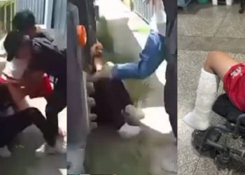 Vídeo: Após ser cercado, estudante de 16 anos leva chutes e socos no Jorge Teixeira