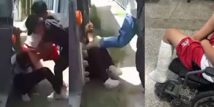 Vídeo: Após ser cercado, estudante de 16 anos leva chutes e socos no Jorge Teixeira