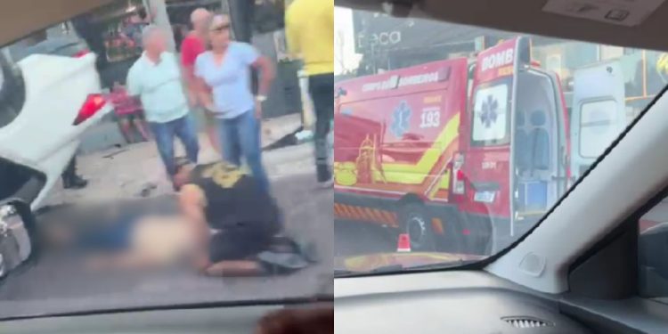 Vídeo: Família capota carro na Djalma Batista após voltar do aeroporto
