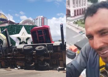 Governo cancela montagem da árvore após guindaste tombar e matar operário