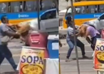 Vídeo mostra homem no 'atraque' com mulher perto da Feira do Produtor: "Covarde"