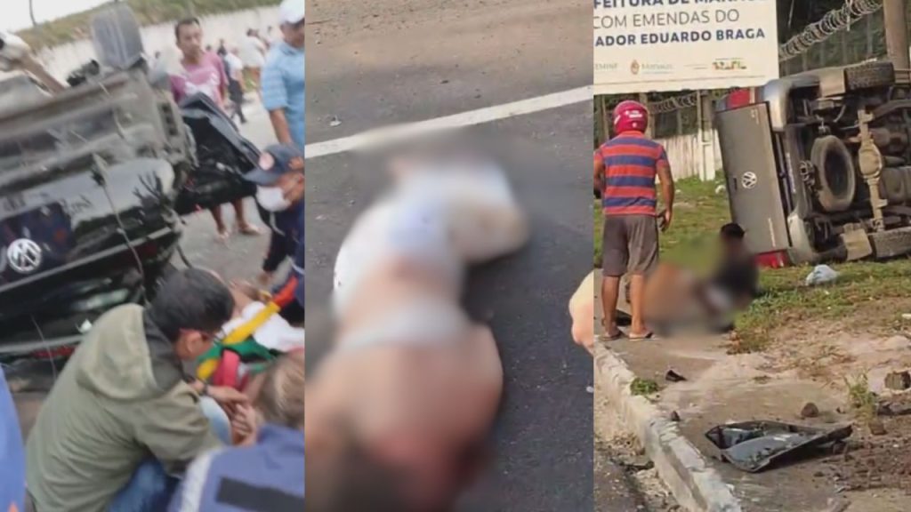 Colisão violenta na Avenida do Turismo deixa dois mortos e feridos