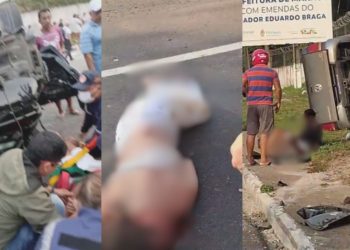 Colisão violenta na Avenida do Turismo deixa dois mortos e feridos