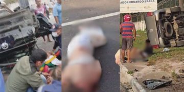 Colisão violenta na Avenida do Turismo deixa dois mortos e feridos