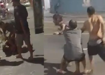 "Roubando aqui na ZL": Assaltante grita por socorro enquanto apanha da população; VÍDEO