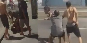 "Roubando aqui na ZL": Assaltante grita por socorro enquanto apanha da população; VÍDEO