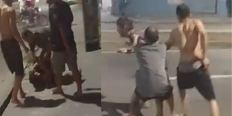 "Roubando aqui na ZL": Assaltante grita por socorro enquanto apanha da população; VÍDEO