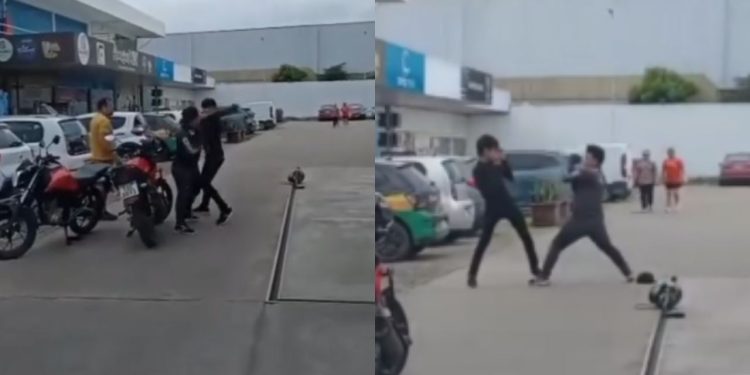 "Chaves contra maduro": motociclistas venezuelanos brigam em posto no Manoa; vídeo