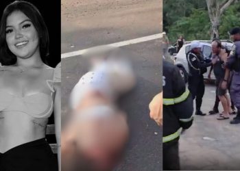 Vídeo mostra pai desolado ao reconhecer filha morta no acidente da avenida do Turismo