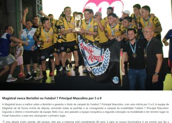 INVICTO – Magistral conquista Ouro nos Jogos Industriários