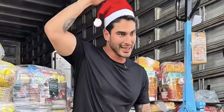 Matheus Garcia participa de entrega de cestas natalinas aos colaboradores da GBR