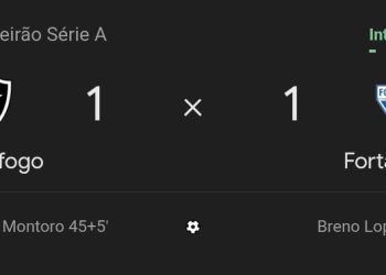 INTERVALO DE JOGO DE GOLAÇOS – Briga de foice entre Botafogo e Fortaleza