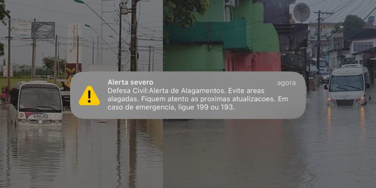 Alerta de chuva chega tarde e moradores ficam ilhados