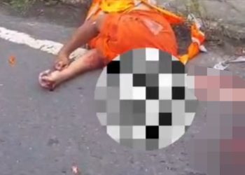 VÍDEO FORTE-Morreu com a cabeça esmagada em acidente com moto e caminhão