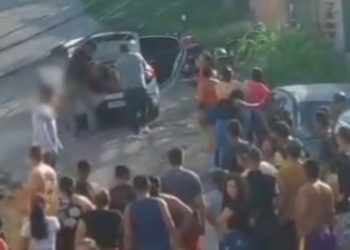 Vídeo. Chuveiro de balas e possível sequestro causa pânico na Zona Norte