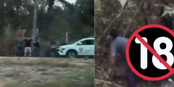 Após denúncia, PMs pegam homens 'cutucando o t0ba' dentro de mata no Distrito