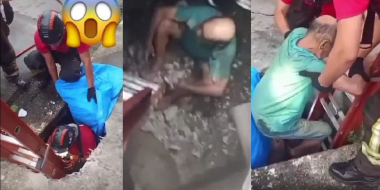 Durante a chuva, idoso cai em bueiro e passa 48h preso pedindo ajuda em Manaus