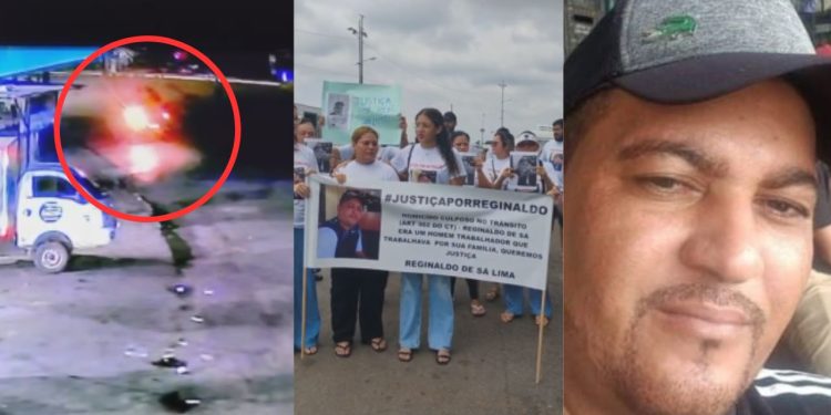 Veja momento que feirante é atropelado e morto por viatura da Força Tática em Manaus