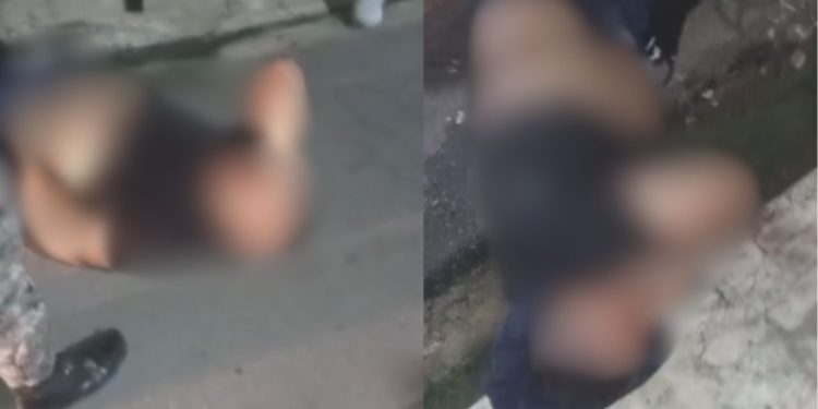 Vídeo: Assaltante fica reclamando de dor no asfalto após ser espancado no Japiim