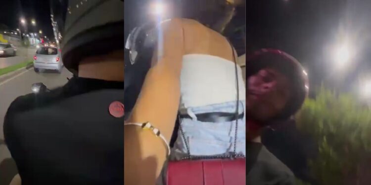 De moto, jovem filma o próprio roubo em avenida de Manaus