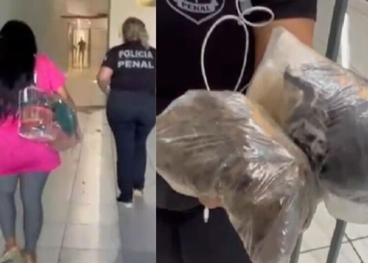 Na penitenciária, scanner detecta cocaína e maconha no xibiu de jovem de 22 anos