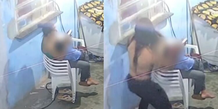 Vídeo forte mostra mulher desprevenida sendo esfaqueada com criança no colo