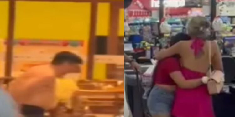 Vídeo: Após perder aposta, homem sai correndo sem roupa em supermercado no Coroado