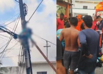 Vídeo: Fazendo “miau”, homem é eletrocutado, desmaia e ‘ressuscita’ em Manaus