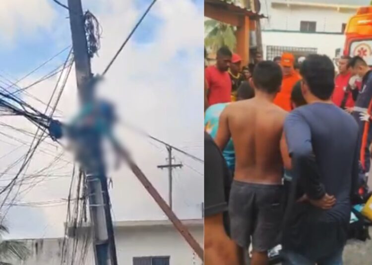 Vídeo: Fazendo “miau”, homem é eletrocutado, desmaia e ‘ressuscita’ em Manaus