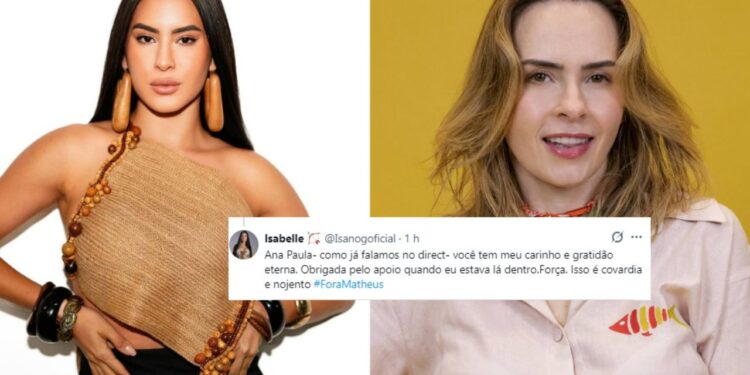 “Você tem meu carinho": Isabelle Nogueira defende Ana Paula e pede eliminação de Matheus no BBB 26