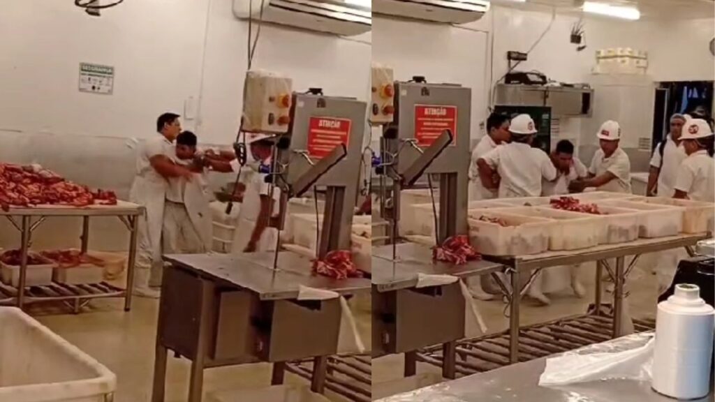 "Justa causa": vídeo mostra mostra homens trocando socos em supermercado de Manaus