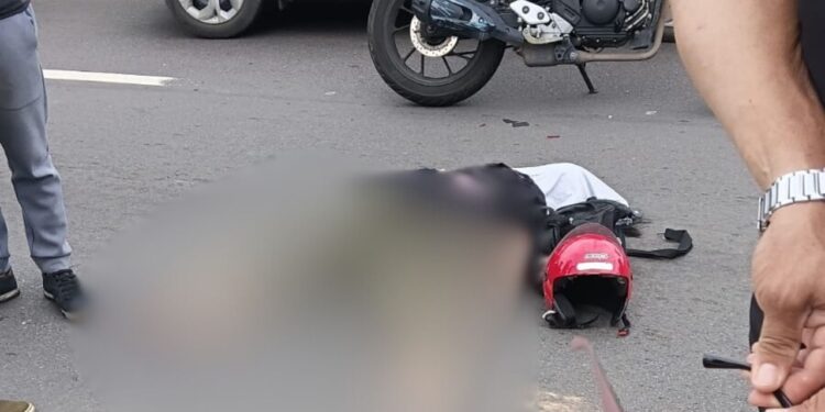 Na garupa de moto de app, mulher é arremessada e morta atropelada em acidente na avenida das Torres