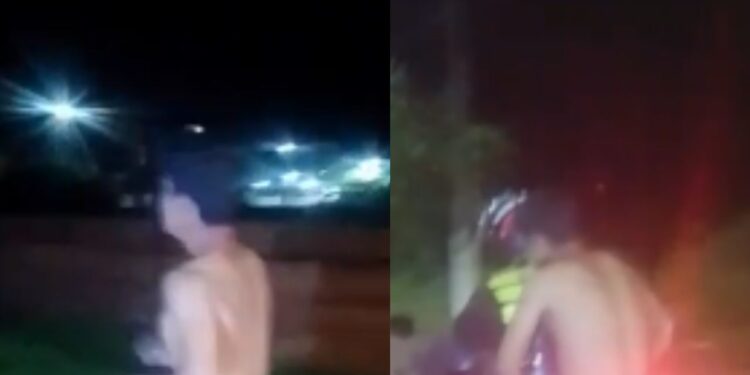 Após ser pego roubando, homem é obrigado a correr nu por Manacapuru: "Vag4bund0"