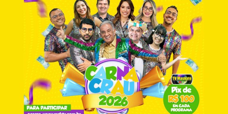 Carnacrau 2026: Carnaval + Pix de R$100,00