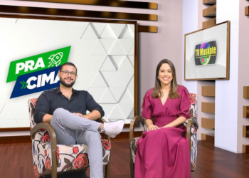 Maria Santa recebe o fundador da Excursia, Júnior Pimentel no programa Pra Cima