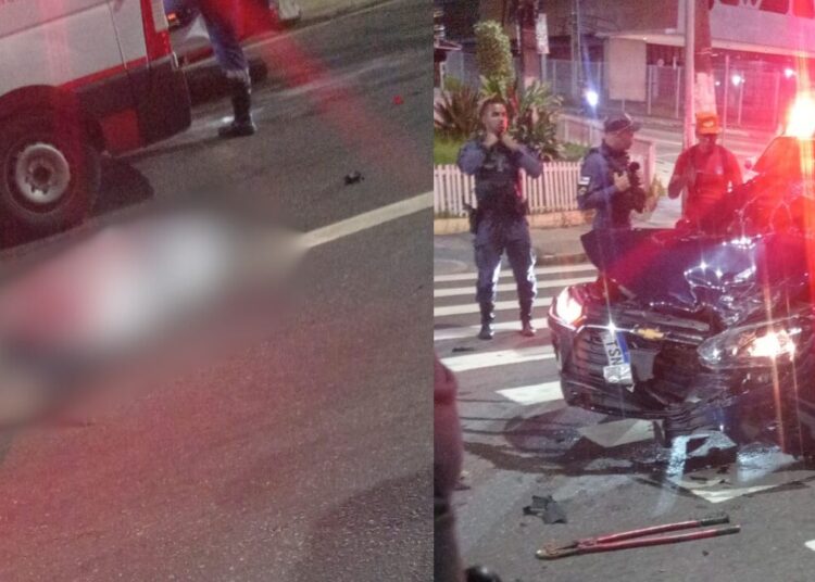 Acidente na Avenida Constantino Nery deixa mulher morta e homem ferido