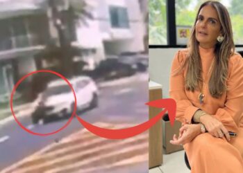 Veja momento em que Angela Bulbol é atropelada em condomínio de luxo em Manaus