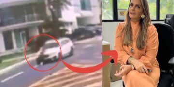 Veja momento em que Angela Bulbol é atropelada em condomínio de luxo em Manaus