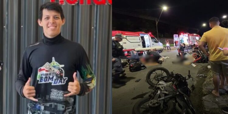 Colisão entre motos tira a vida de entregador na avenida Nilton Lins