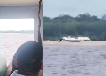 Novo vídeo mostra exato momento que lancha afunda no Encontro das Águas