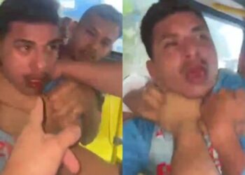 “Mata, mata”: Bandido tenta assaltar linha 610, mas se lasca nas mãos dos passageiros; veja o vídeo