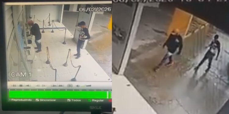 Vídeo mostra momento em que dois homens explodem casa lotérica em Manaus