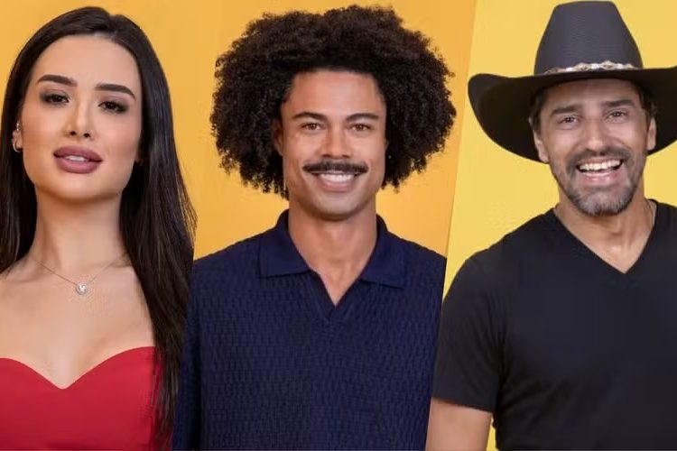 Paredão falso disputado entre Alberto Cowboy, Breno e Jordana